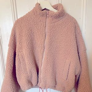 Pink teddy jacket